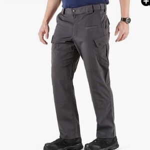 5.11 Tactical Mens Stryke Flex-Tac Mechanical Gray Stretch Cargo Pants - 34x34